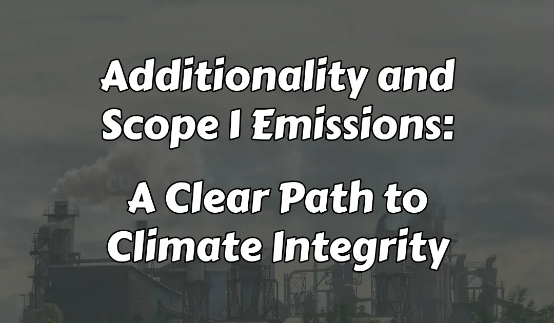 Additionality and Scope 1 Emissions: A Clear Path to Climate Integrity
