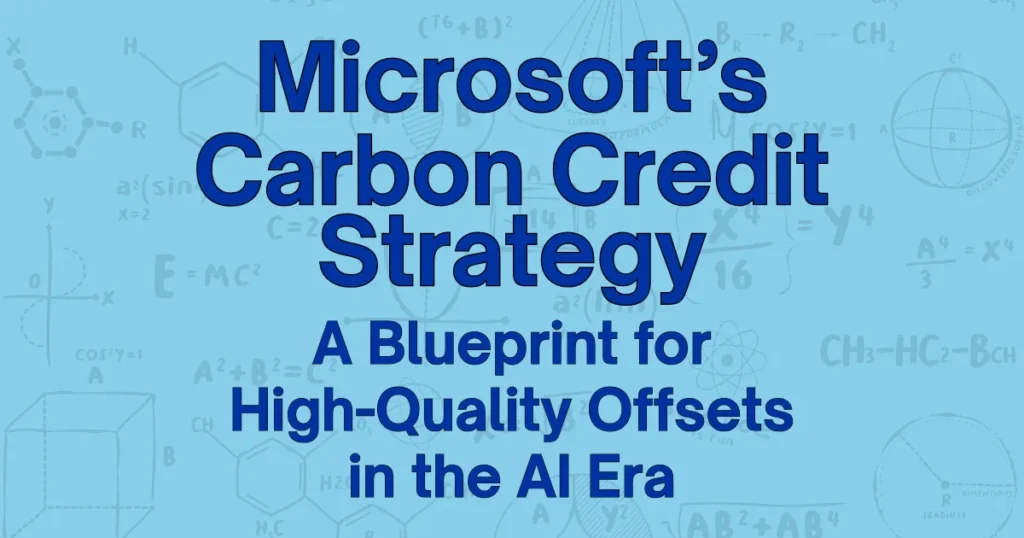 Microsoft’s Carbon Credit Strategy