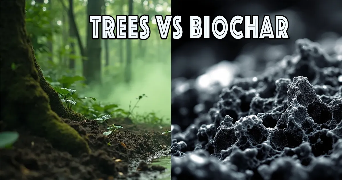 trees vs biochar