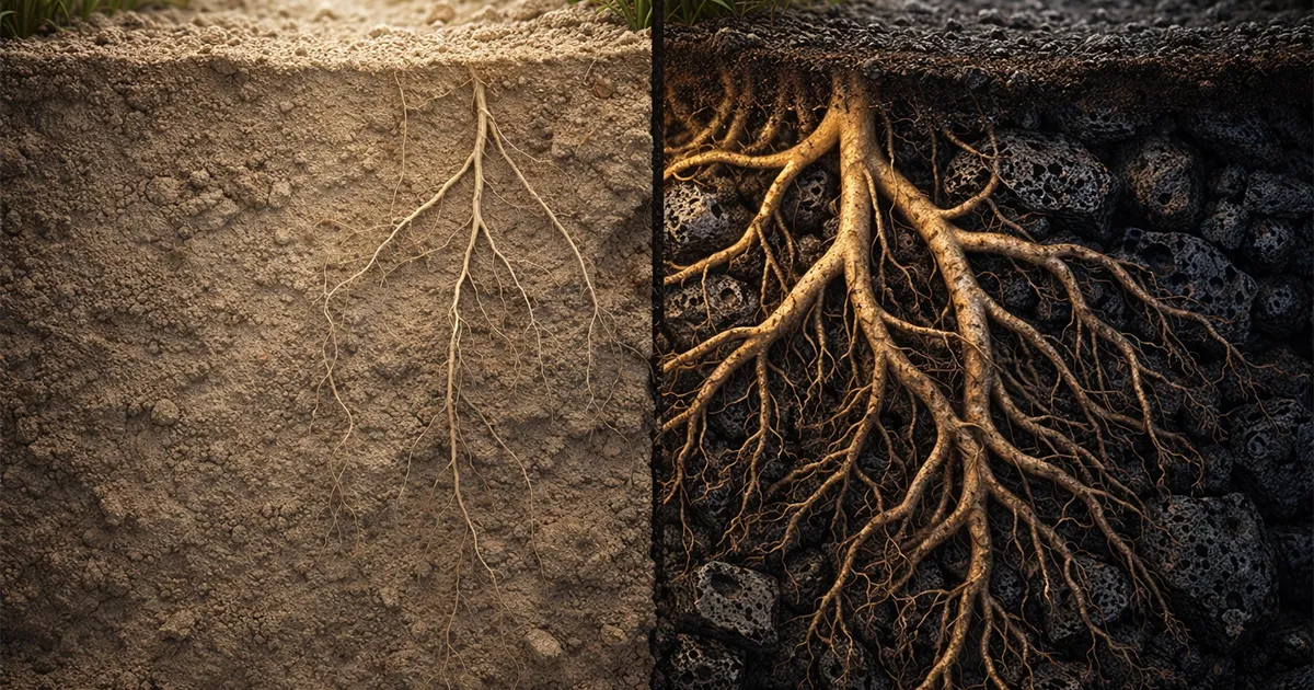 soil variance with biochar